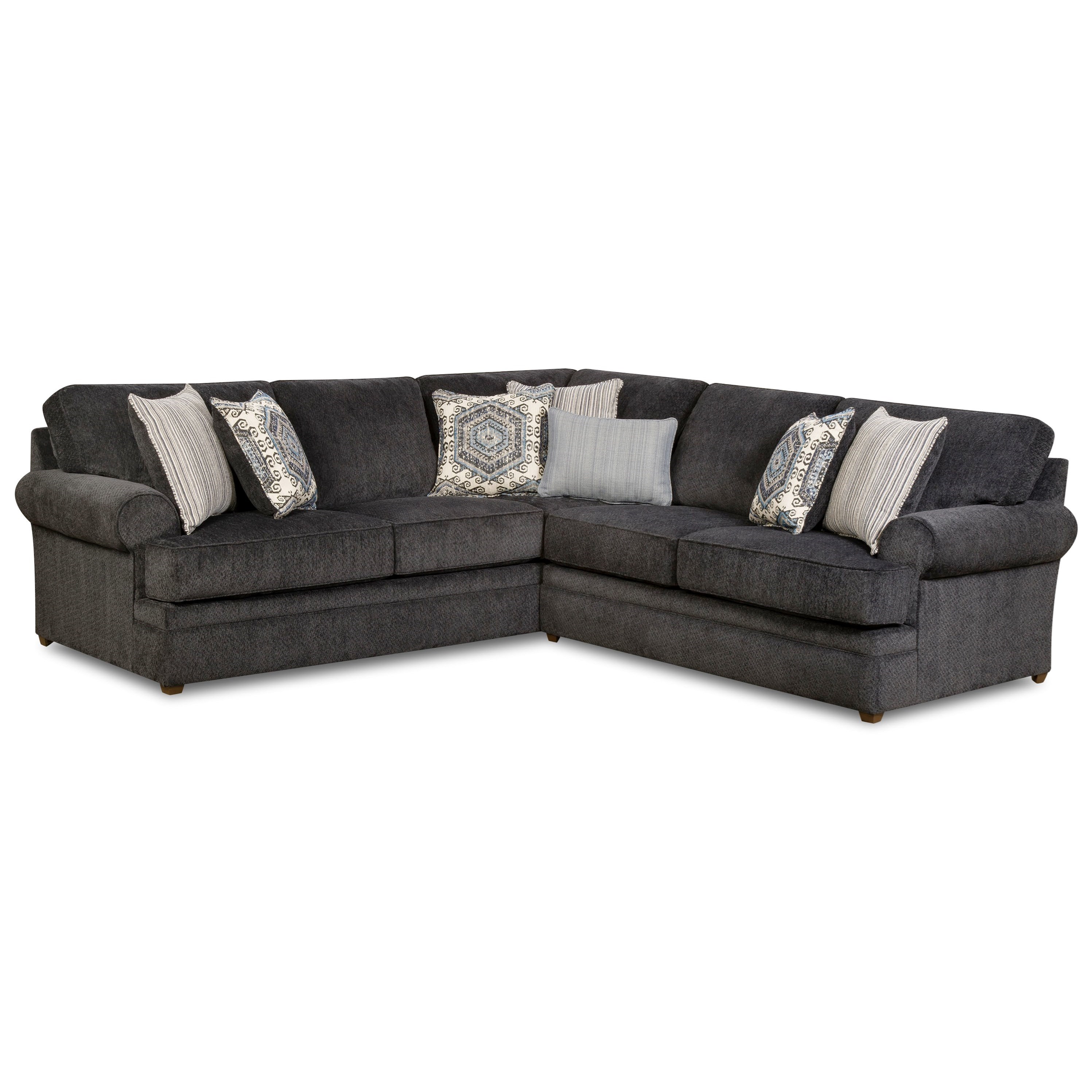 Simmons Upholstery 8530 BR Transitional Sectional Sofa Royal Furniture Sectional Sofas